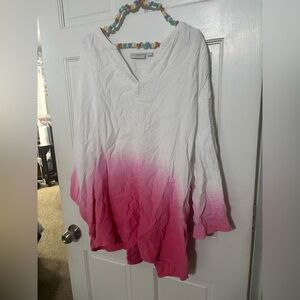 Belle by Kim Gravel Pink Ombre Top